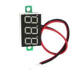 Digital Voltmeter with blue LEDs, 3.5 - 30 V, black, 3-digit and 2-wire